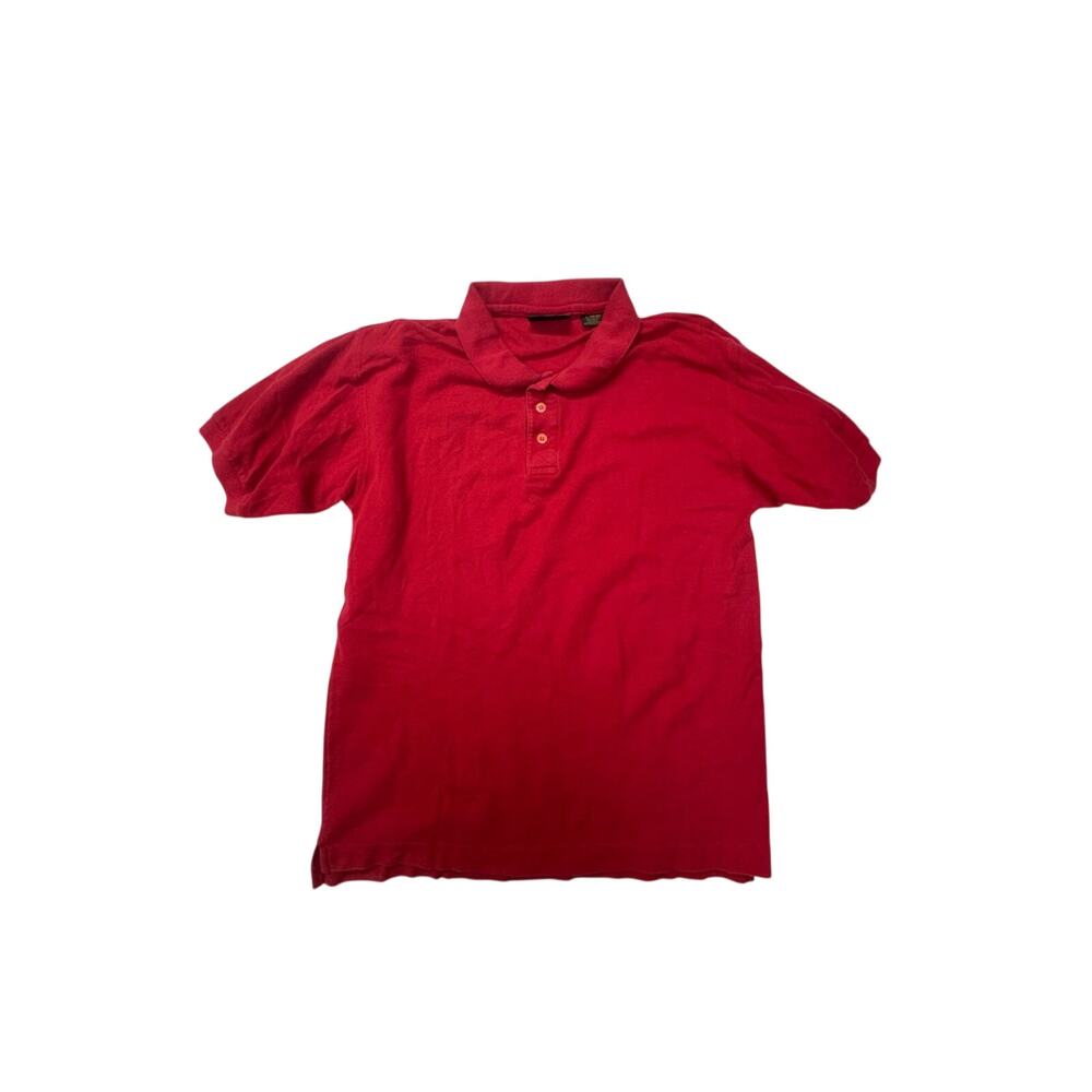 Vintage 80’s Boys Solid Red Polo Shirt - Short Sleeve Casual Top Size L 14-16